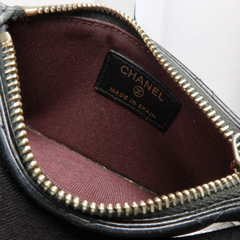 CHANEL 羊皮皮革Card Case金扣卡片套-12