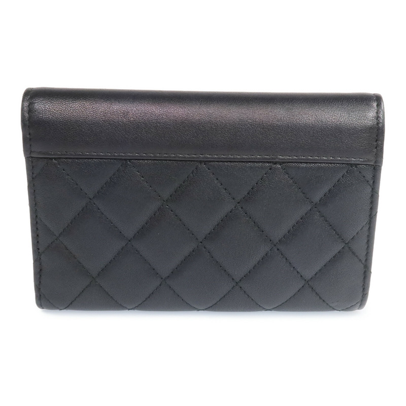 CHANEL 牛皮皮革Wallet銀扣長錢包-1