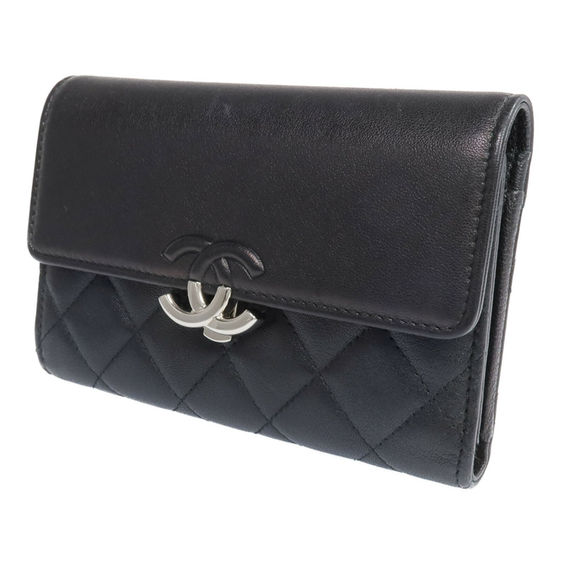 CHANEL 牛皮皮革Wallet銀扣長錢包-2