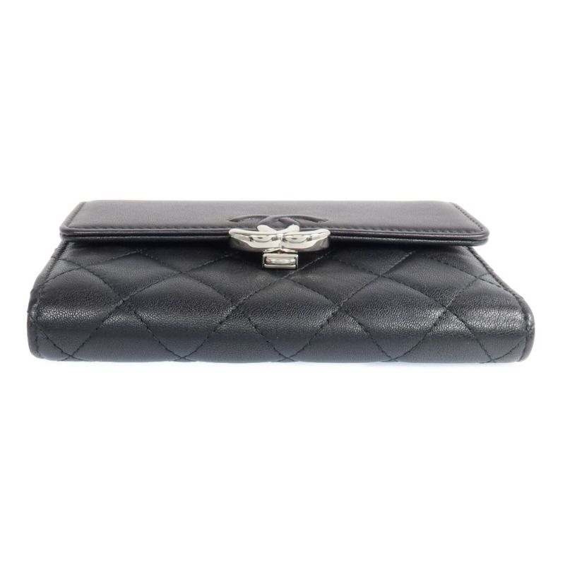 CHANEL 牛皮皮革Wallet銀扣長錢包-5