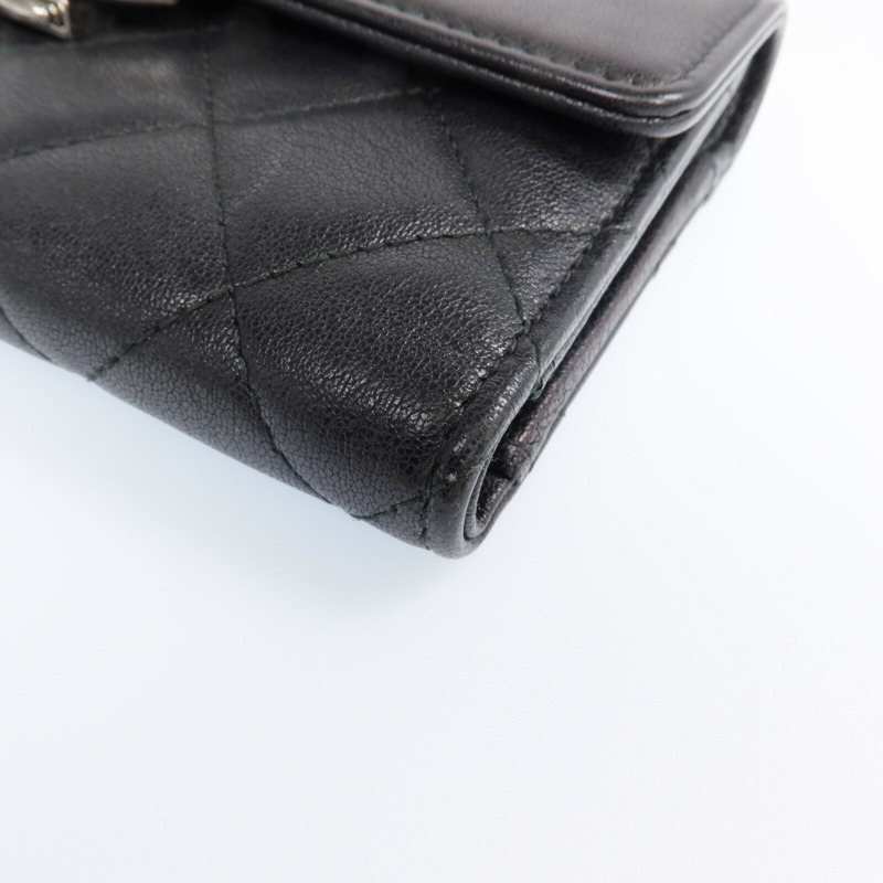 CHANEL 牛皮皮革Wallet銀扣長錢包-6