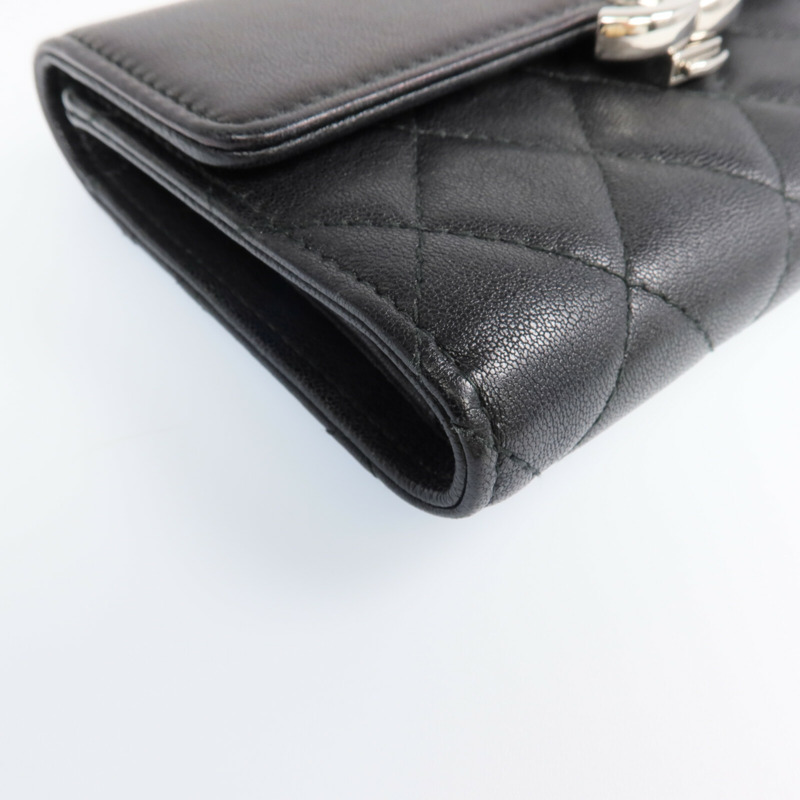 CHANEL 牛皮皮革Wallet銀扣長錢包-7