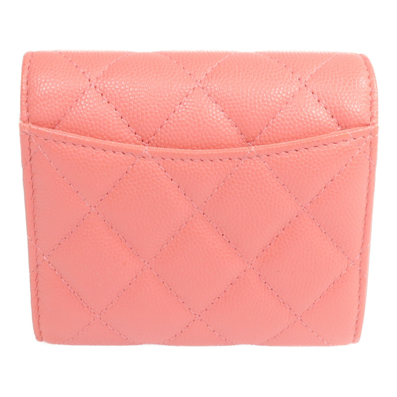 CHANEL 牛皮皮革Wallet金扣錢包-1