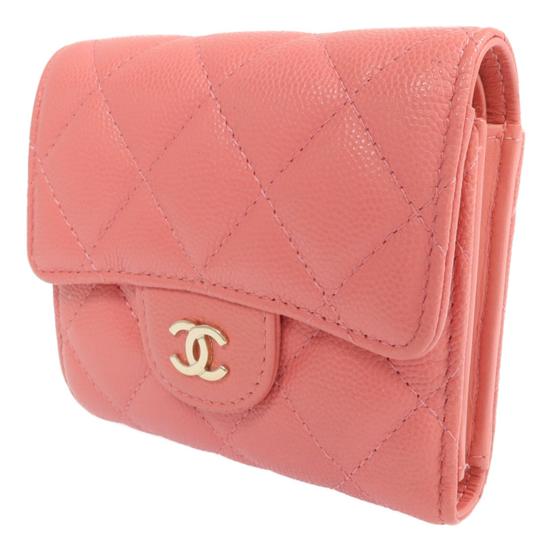 CHANEL 牛皮皮革Wallet金扣錢包-2