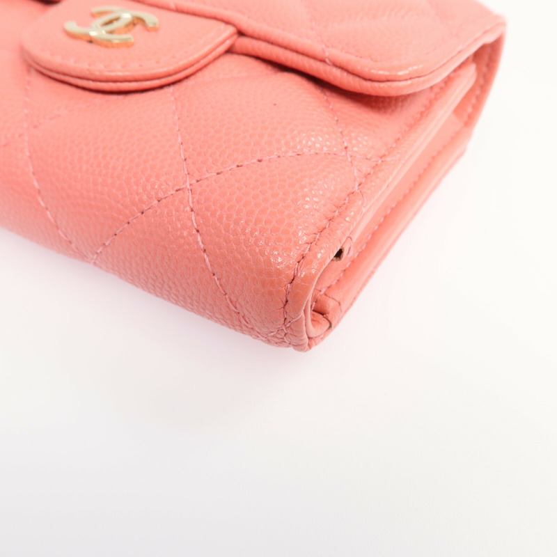 CHANEL 牛皮皮革Wallet金扣錢包-6