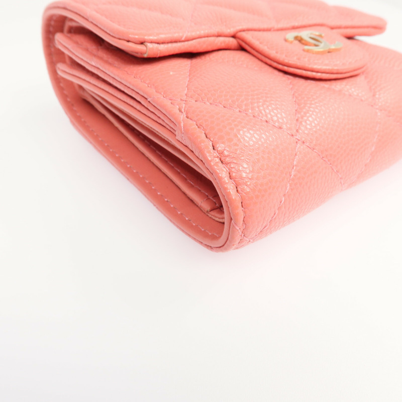 CHANEL 牛皮皮革Wallet金扣錢包-7