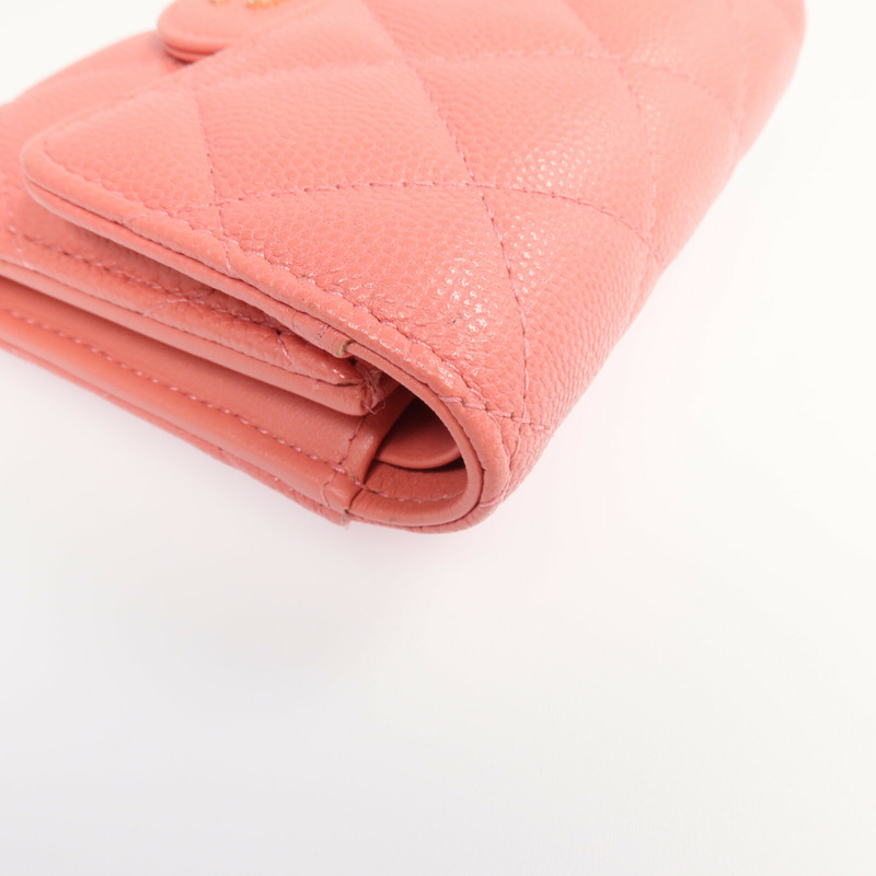 CHANEL 牛皮皮革Wallet金扣錢包-8