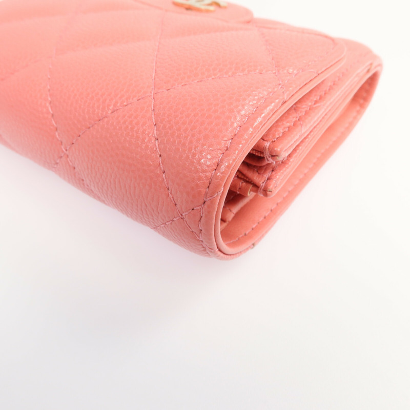 CHANEL 牛皮皮革Wallet金扣錢包-9