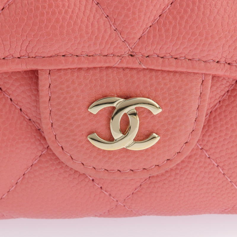 CHANEL 牛皮皮革Wallet金扣錢包-10