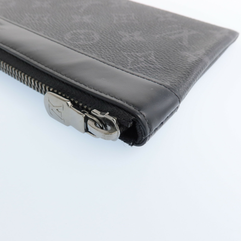 LOUIS VUITTON Monogram Eclipse Pochette Discovery PM銀扣手拿包-8