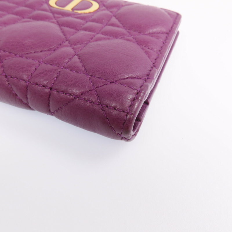 Dior 羊皮皮革Wallet金扣錢包-6