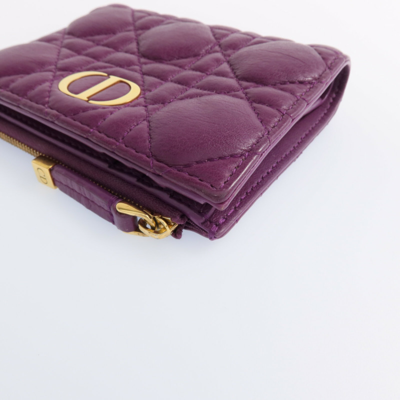 Dior 羊皮皮革Wallet金扣錢包-9