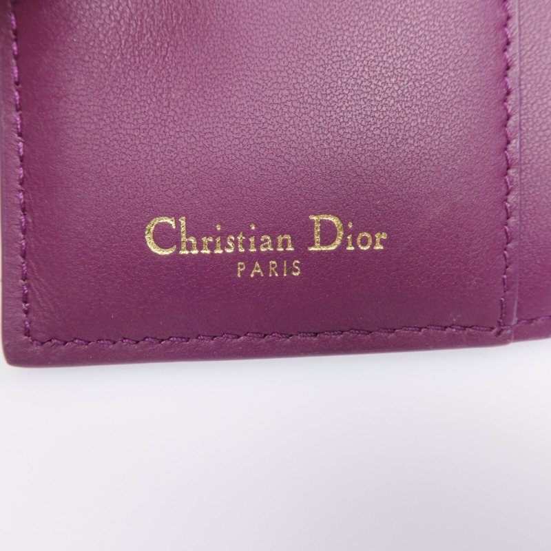 Dior 羊皮皮革Wallet金扣錢包-12