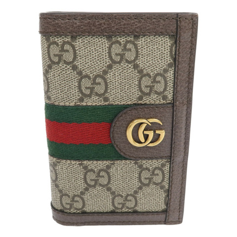 GUCCI 塗層帆布Card Case金扣卡片套