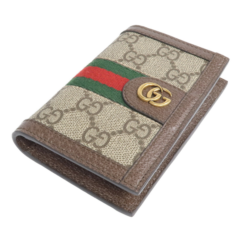 GUCCI 塗層帆布Card Case金扣卡片套-3