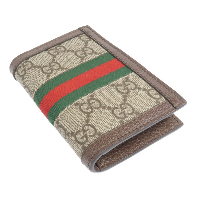 GUCCI 塗層帆布Card Case金扣卡片套-4