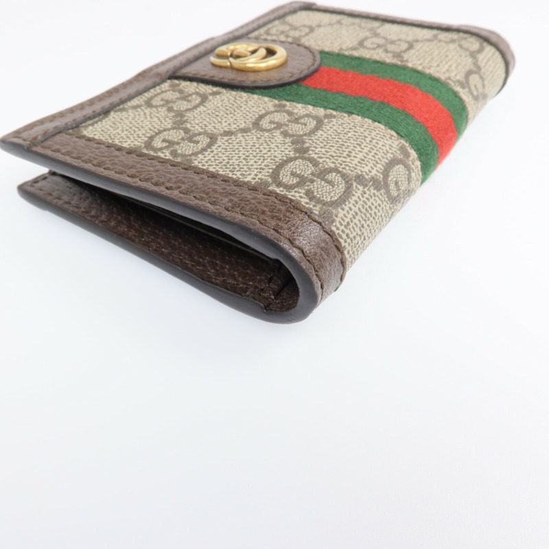 GUCCI 塗層帆布Card Case金扣卡片套-9