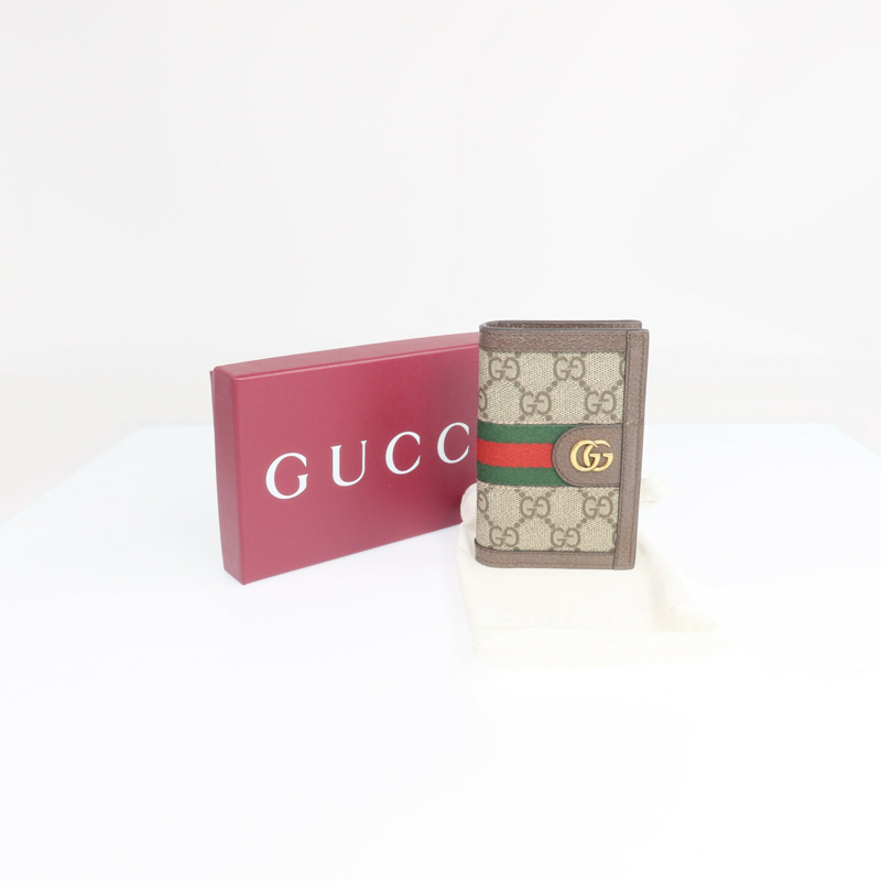 GUCCI 塗層帆布Card Case金扣卡片套-15