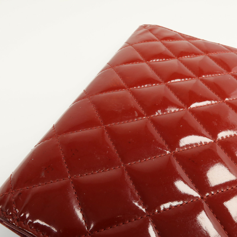 CHANEL 漆皮皮革Long Wallet銀扣長錢包-22