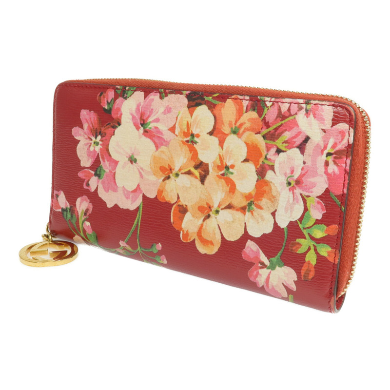 GUCCI 牛皮皮革Zipper Long Wallet金扣長錢包-1