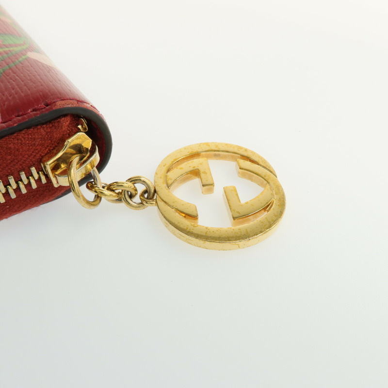 GUCCI 牛皮皮革Zipper Long Wallet金扣長錢包-10