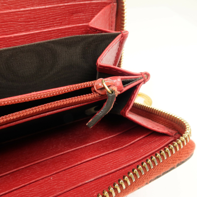 GUCCI 牛皮皮革Zipper Long Wallet金扣長錢包-12