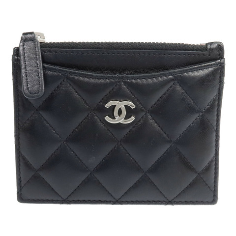 CHANEL 羊皮皮革Card Case銀扣卡片套