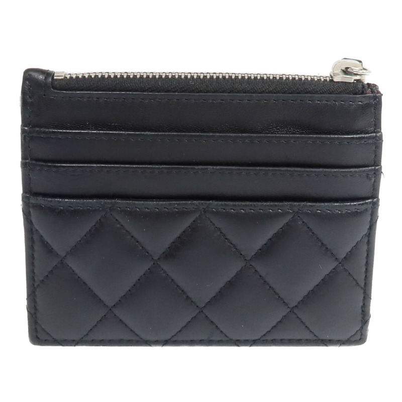 CHANEL 羊皮皮革Card Case銀扣卡片套-1