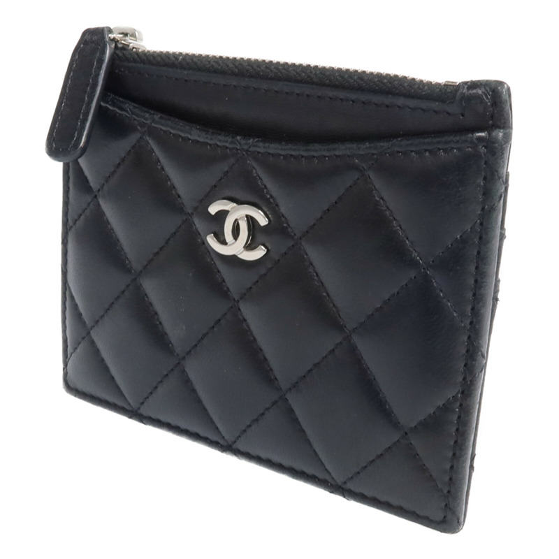 CHANEL 羊皮皮革Card Case銀扣卡片套-2