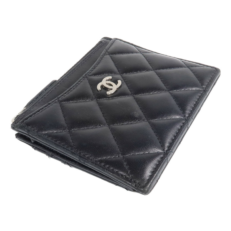 CHANEL 羊皮皮革Card Case銀扣卡片套-3