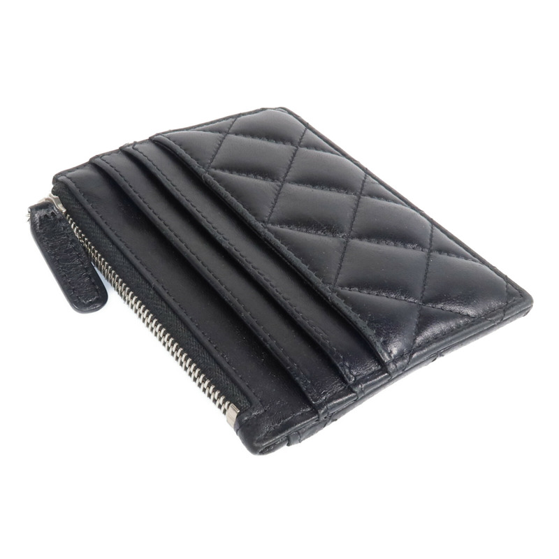 CHANEL 羊皮皮革Card Case銀扣卡片套-4