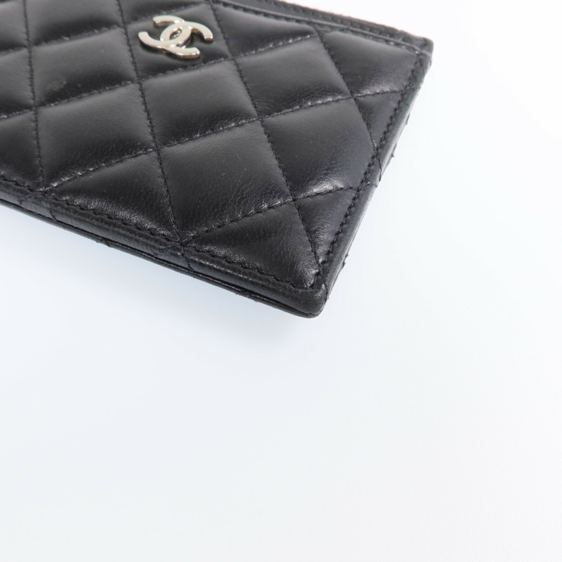CHANEL 羊皮皮革Card Case銀扣卡片套-6