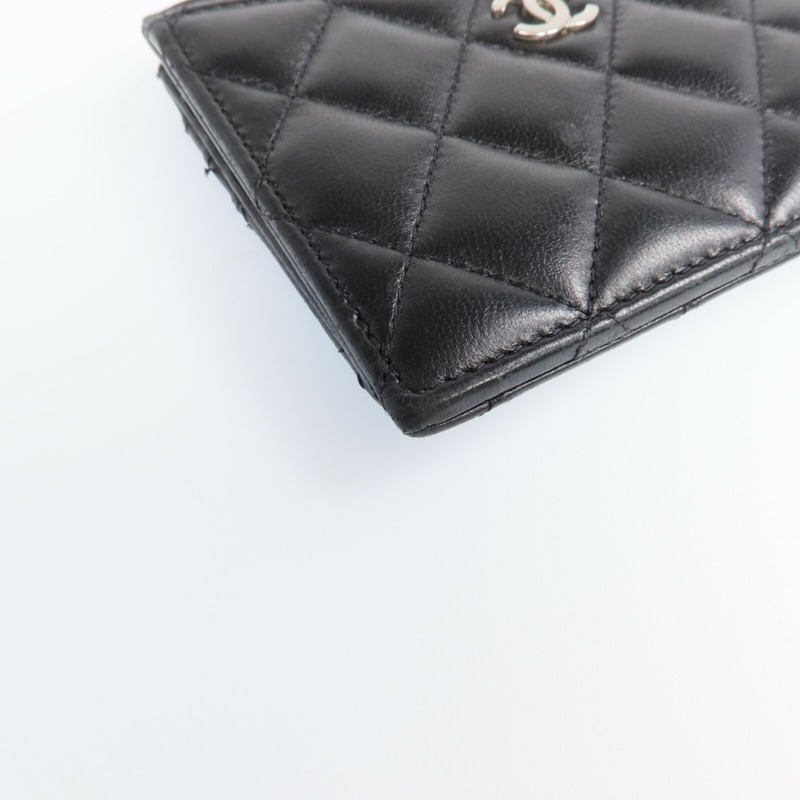 CHANEL 羊皮皮革Card Case銀扣卡片套-7