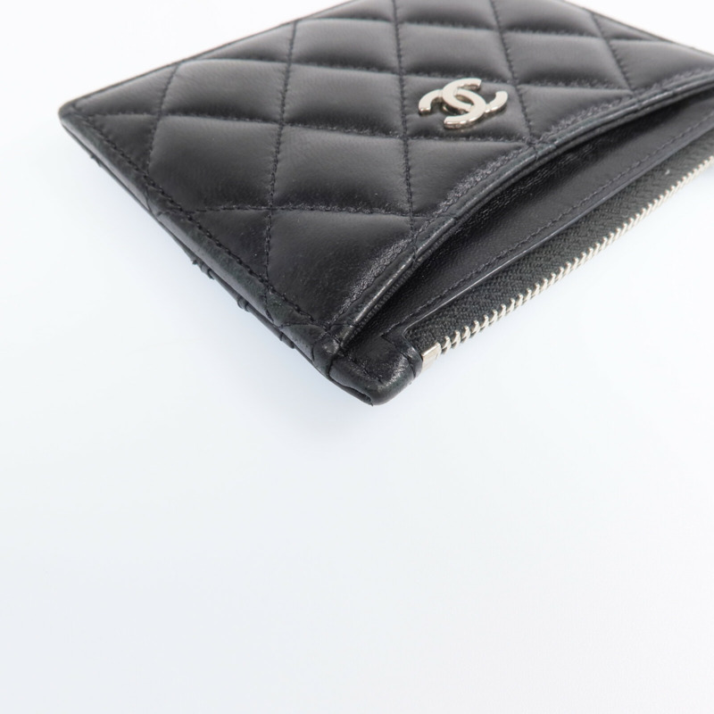 CHANEL 羊皮皮革Card Case銀扣卡片套-8