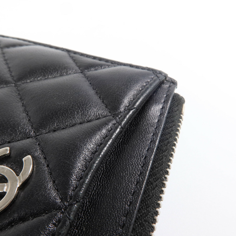 CHANEL 羊皮皮革Card Case銀扣卡片套-14