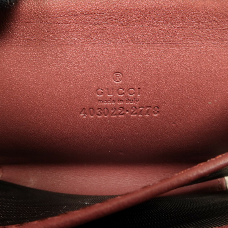 GUCCI 塗層帆布Card Case銀扣卡片套-12