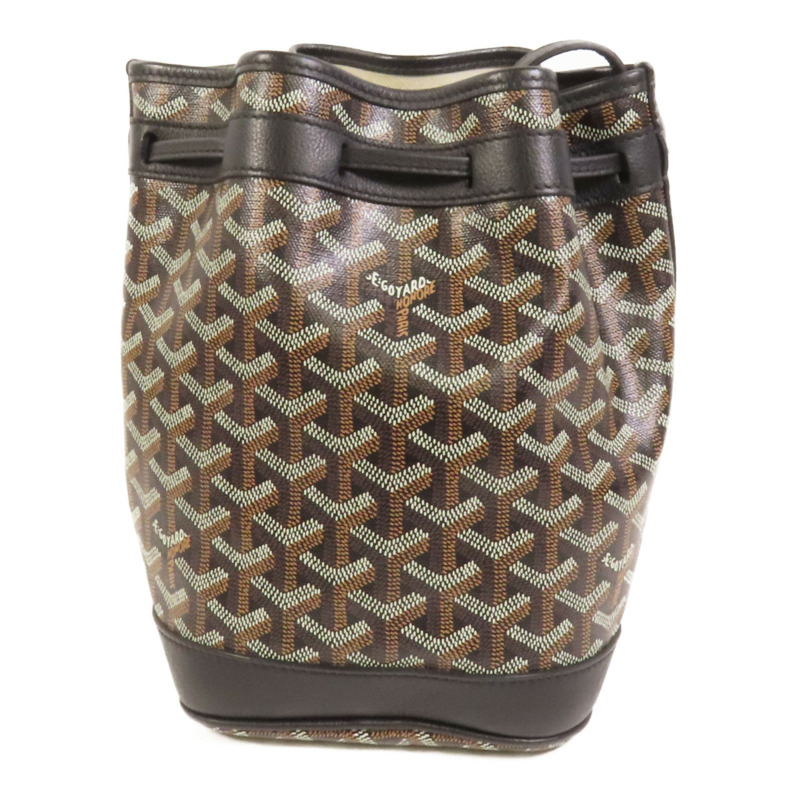 GOYARD 塗層帆布Petit Flot PM Bucket Bag銀扣肩背袋-2