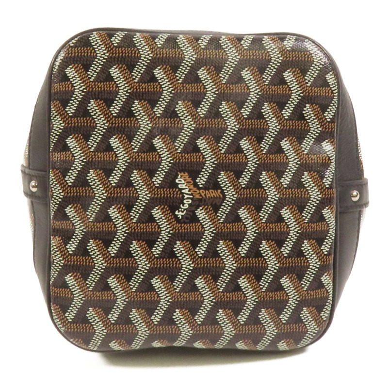 GOYARD 塗層帆布Petit Flot PM Bucket Bag銀扣肩背袋-3