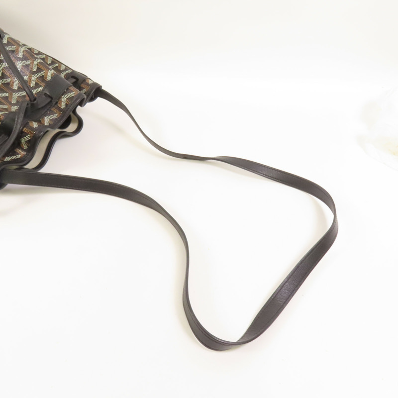 GOYARD 塗層帆布Petit Flot PM Bucket Bag銀扣肩背袋-4