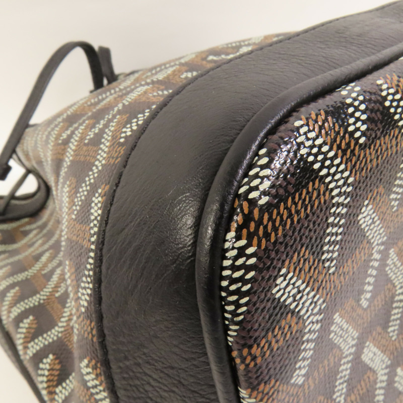 GOYARD 塗層帆布Petit Flot PM Bucket Bag銀扣肩背袋-8