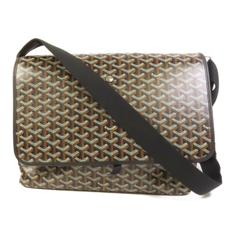 GOYARD 塗層帆布Capetien MM Messenger銀扣肩背袋-0