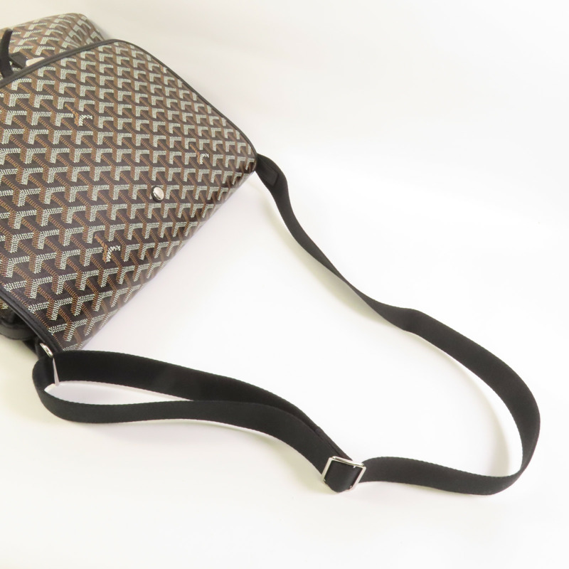 GOYARD 塗層帆布Capetien MM Messenger銀扣肩背袋-4