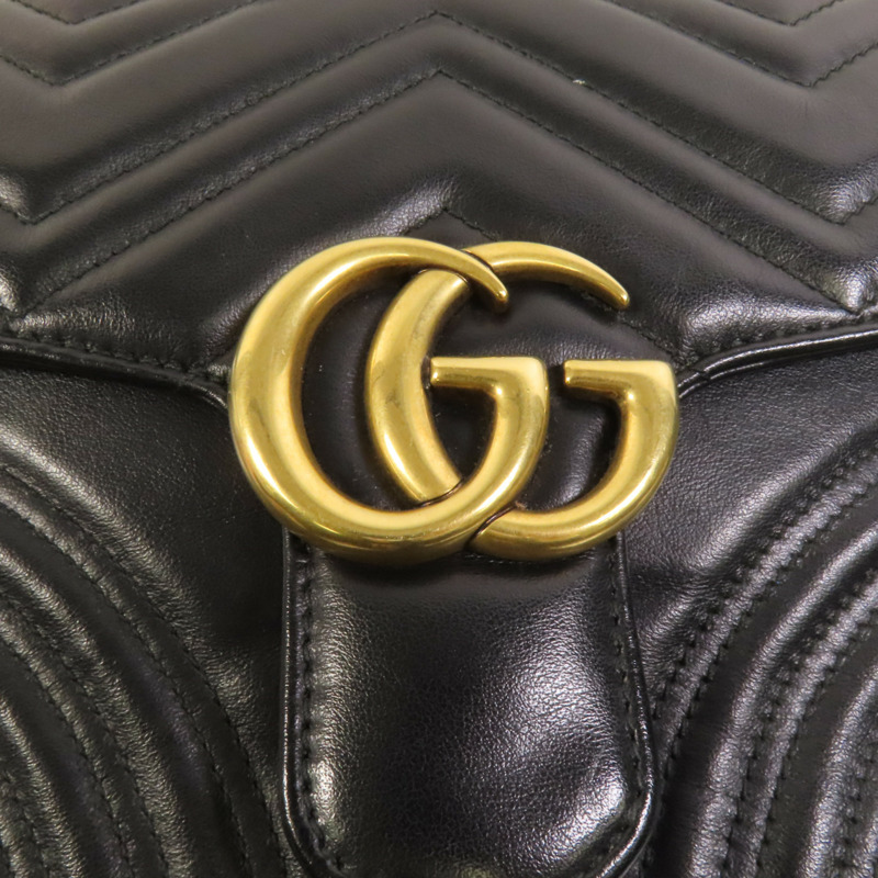 GUCCI 牛皮皮革GG Marmont Small金扣手挽肩背兩用袋-6