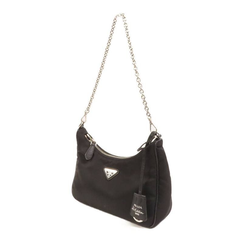 PRADA 尼龍Re-Edition 2005銀扣手挽肩背兩用袋-2