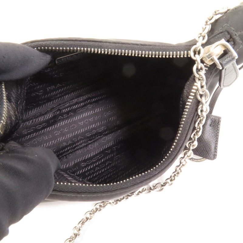 PRADA 尼龍Re-Edition 2005銀扣手挽肩背兩用袋-9