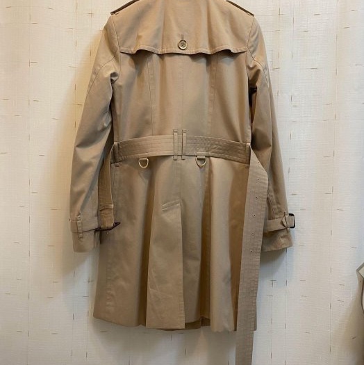 BURBERRY LONDON蜜色金釦風衣36-4