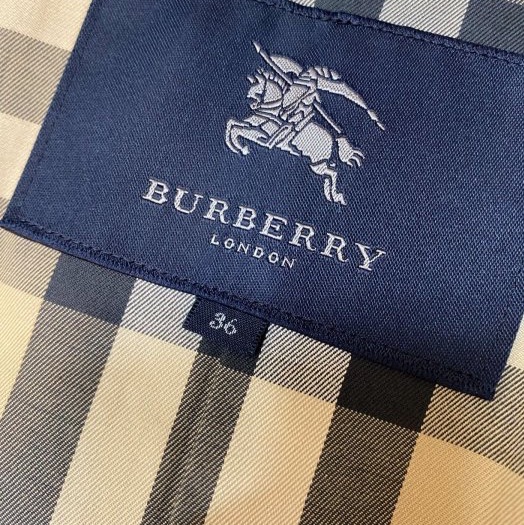 BURBERRY LONDON蜜色金釦風衣36-13