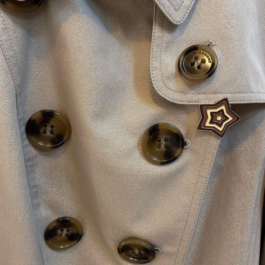 BURBERRY英國閃亮亮風衣UK6-2