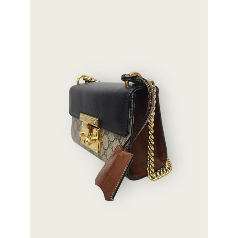 【包稅】GUCCI GG Supreme 掛鎖小皮革鏈條包-1