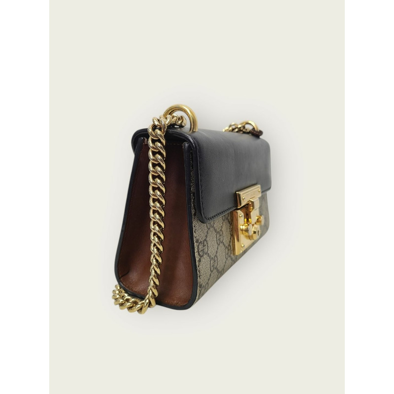 【包稅】GUCCI GG Supreme 掛鎖小皮革鏈條包-2